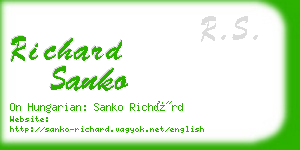 richard sanko business card